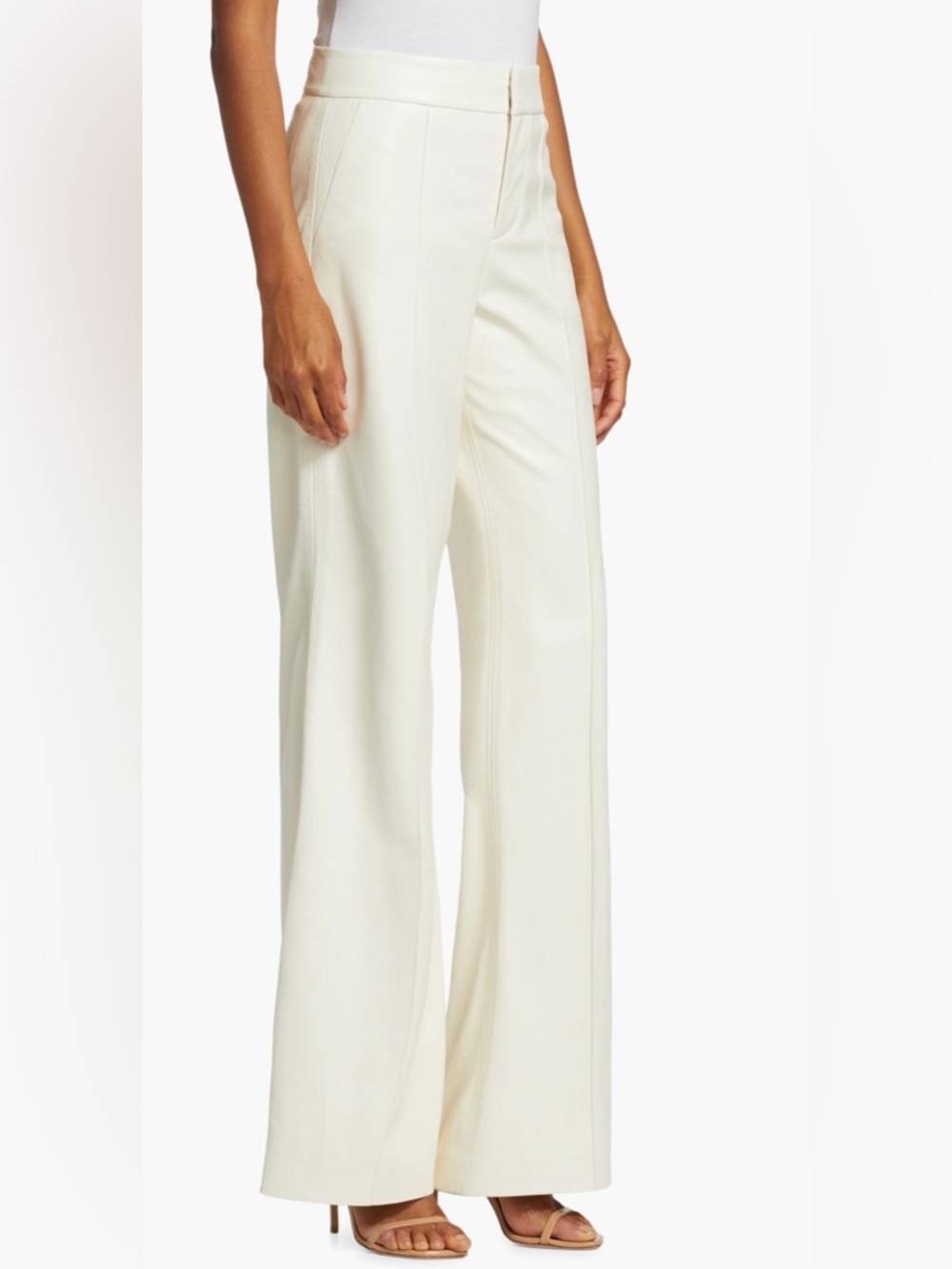 Alice + Olivia Dylan Faux Leather Flare Trousers - Picture 3 of 11